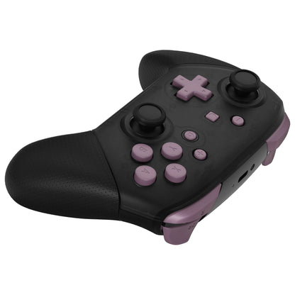 eXtremeRate Retail Dark Grayish Violet Repair ABXY D-pad ZR ZL L R Keys for NS Switch Pro Controller, DIY Replacement Full Set Buttons with Tools for NS Switch Pro - Controller NOT Included - KRP328