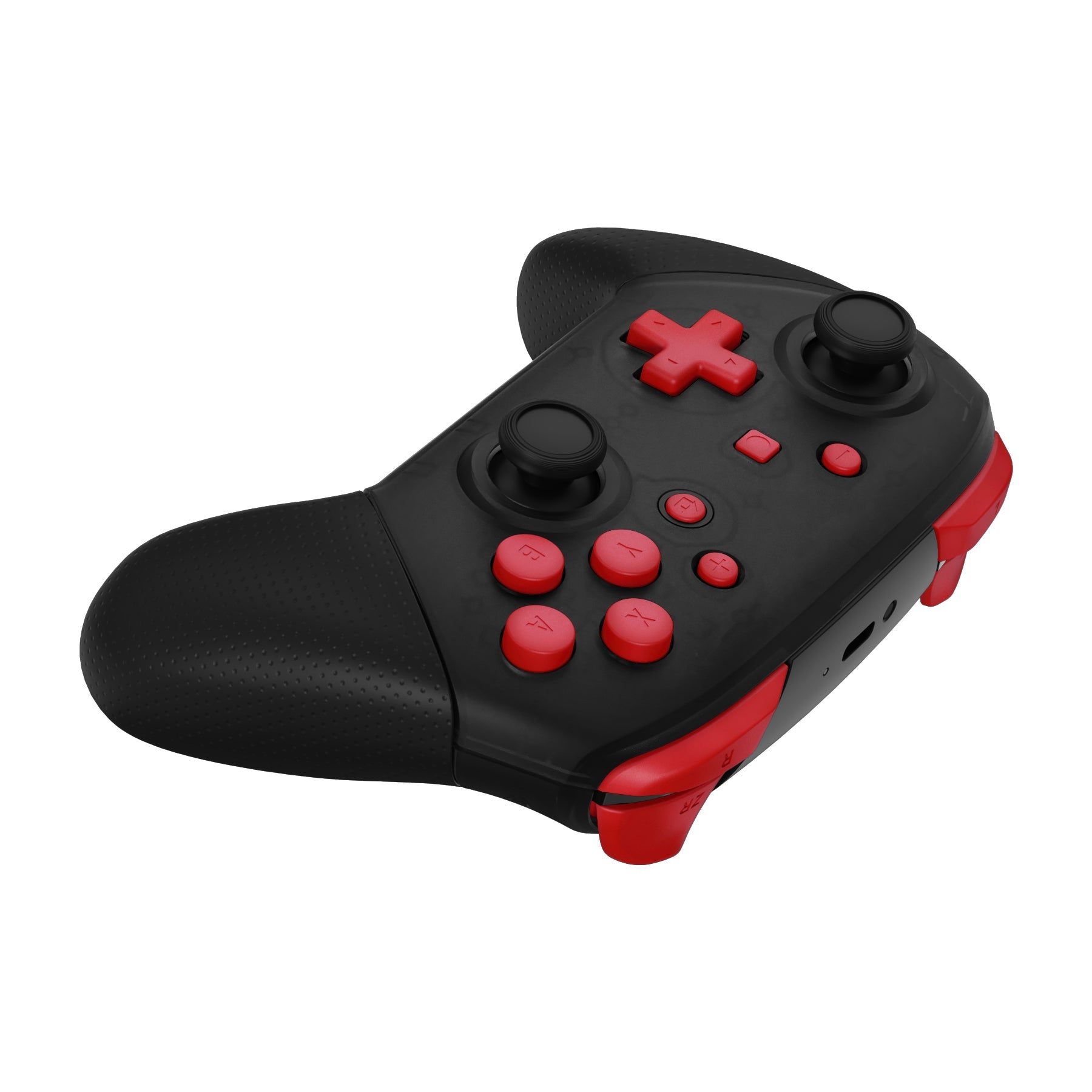 eXtremeRate Retail Passion Red Repair ABXY D-pad ZR ZL L R Keys for NS Switch Pro Controller, DIY Replacement Full Set Buttons with Tools for NS Switch Pro - Controller NOT Included - KRP332