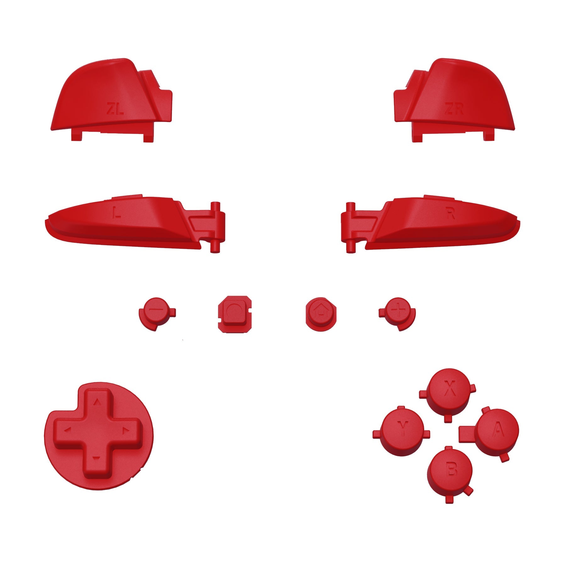 eXtremeRate Retail Passion Red Repair ABXY D-pad ZR ZL L R Keys for NS Switch Pro Controller, DIY Replacement Full Set Buttons with Tools for NS Switch Pro - Controller NOT Included - KRP332