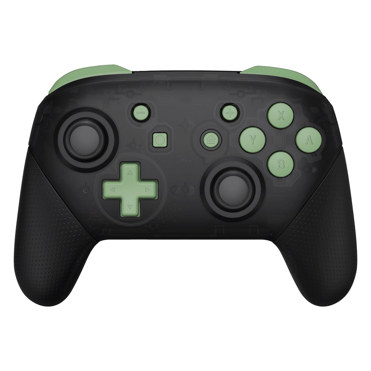 eXtremeRate Retail Matcha Green Repair ABXY D-pad ZR ZL L R Keys for NS Switch Pro Controller, DIY Replacement Full Set Buttons with Tools for NS Switch Pro - Controller NOT Included - KRP339