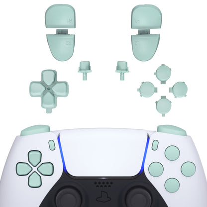 Replacement Full Set Buttons Compatible with PS5 Controller BDM-030 - Light Cyan eXtremeRate