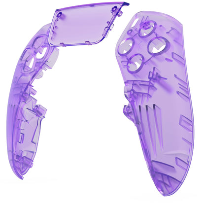 Replacement Left Right Front Housing Shell with Touchpad Compatible with PS5 Edge Controller - Clear Atomic Purple eXtremeRate