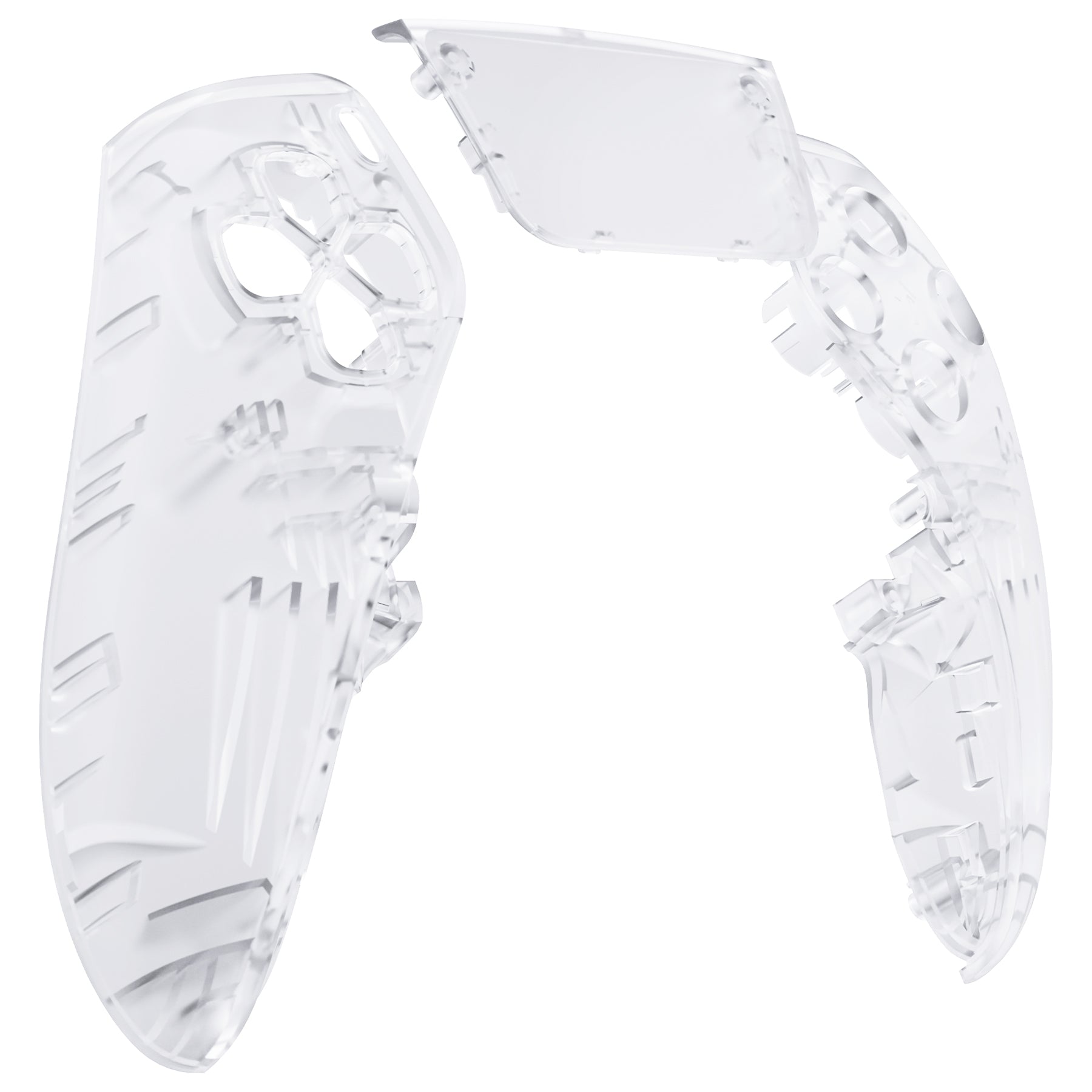 Replacement Left Right Front Housing Shell with Touchpad Compatible with PS5 Edge Controller - Clear eXtremeRate