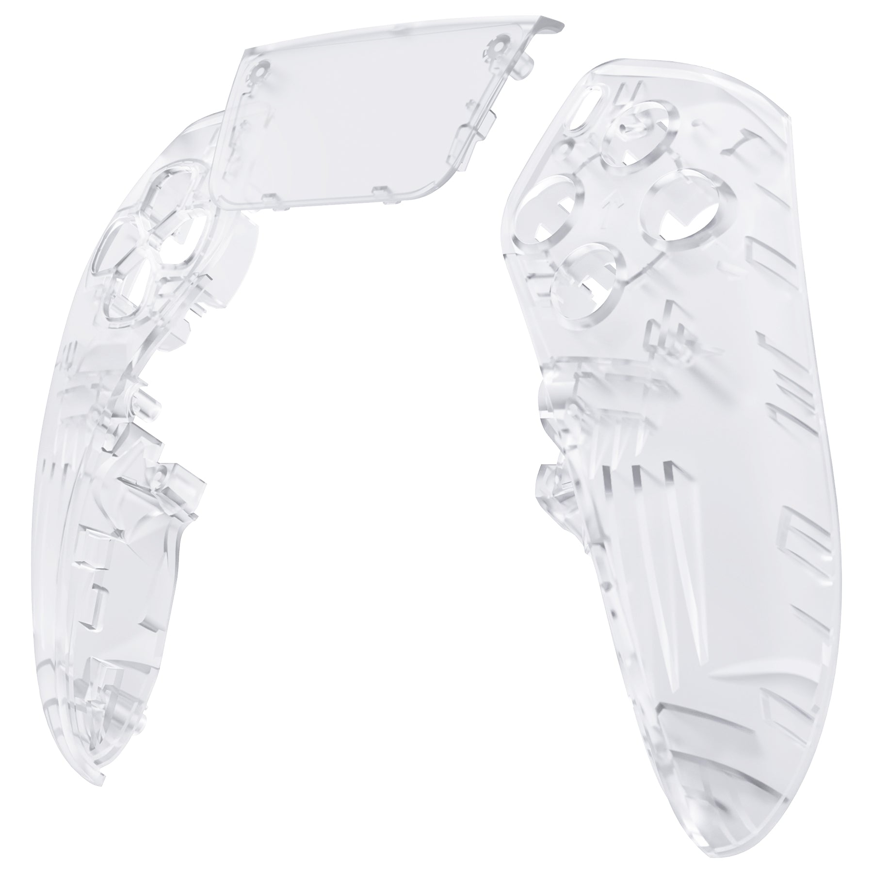 Replacement Left Right Front Housing Shell with Touchpad Compatible with PS5 Edge Controller - Clear eXtremeRate