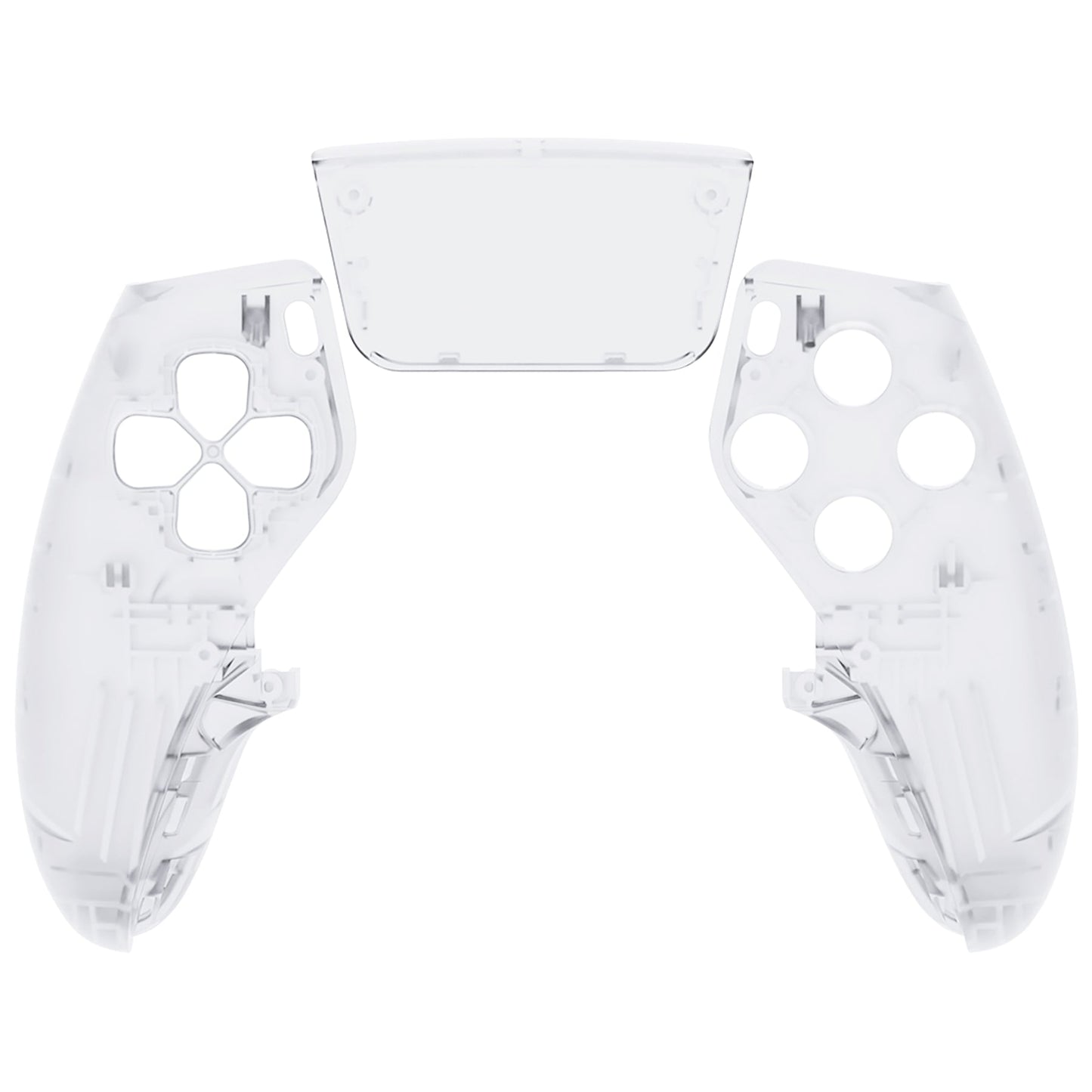 Replacement Left Right Front Housing Shell with Touchpad Compatible with PS5 Edge Controller - Clear eXtremeRate