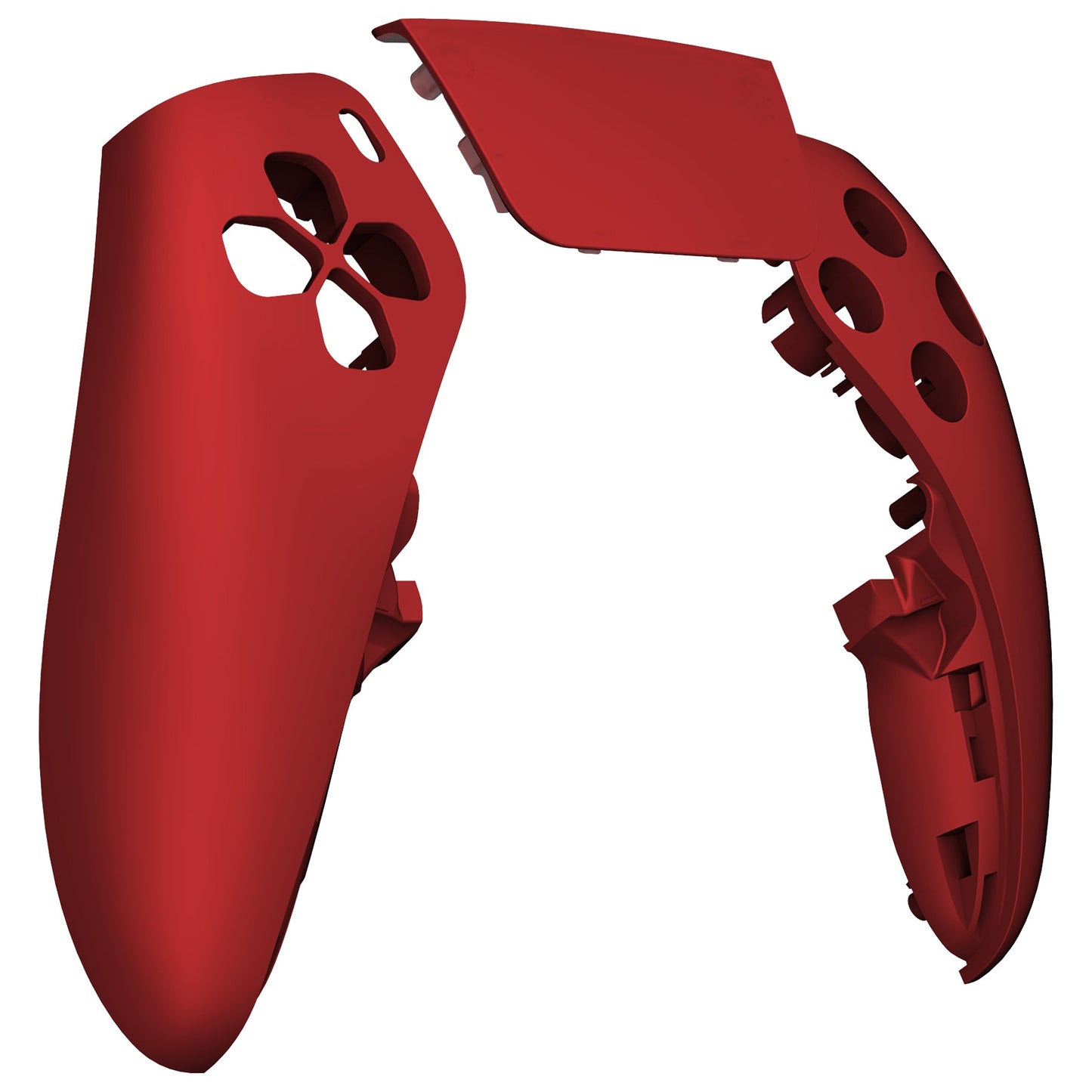 Replacement Left Right Front Housing Shell with Touchpad Compatible with PS5 Edge Controller - Scarlet Red eXtremeRate