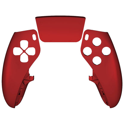 Replacement Left Right Front Housing Shell with Touchpad Compatible with PS5 Edge Controller - Scarlet Red eXtremeRate