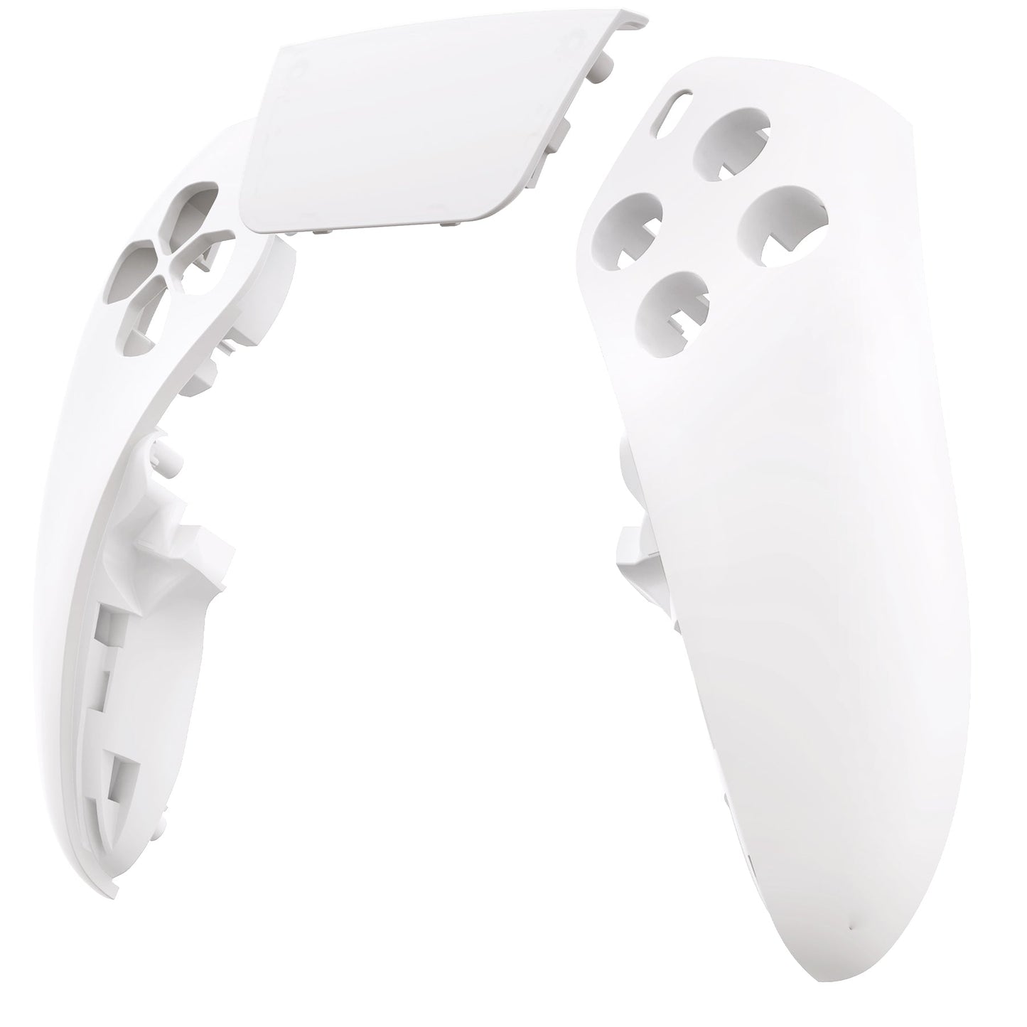 Replacement Left Right Front Housing Shell with Touchpad Compatible with PS5 Edge Controller - White eXtremeRate