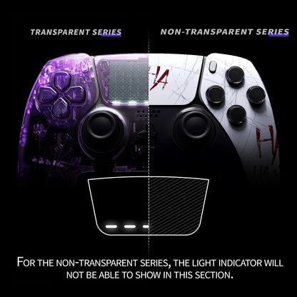 Replacement Left Right Front Housing Shell with Touchpad Compatible with PS5 Edge Controller - Clown HAHAHA eXtremeRate