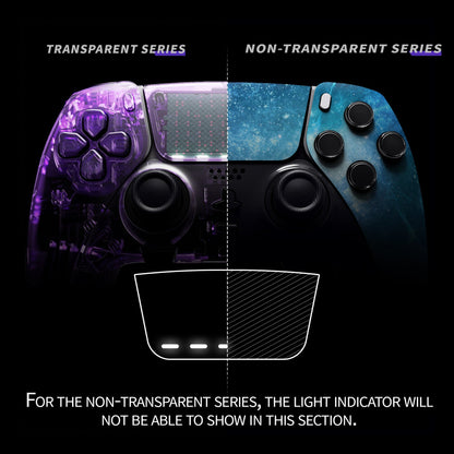 Replacement Left Right Front Housing Shell with Touchpad Compatible with PS5 Edge Controller - Blue Nebula eXtremeRate