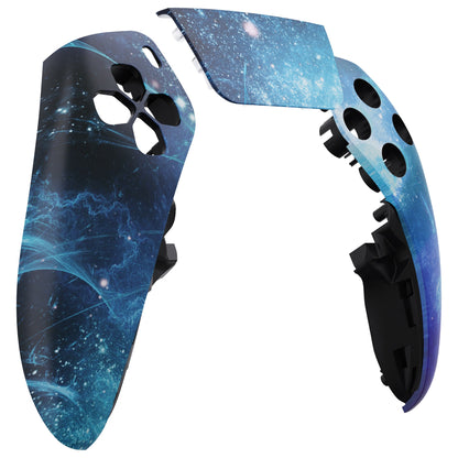 Replacement Left Right Front Housing Shell with Touchpad Compatible with PS5 Edge Controller - Blue Nebula eXtremeRate