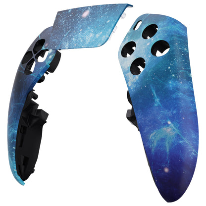 Replacement Left Right Front Housing Shell with Touchpad Compatible with PS5 Edge Controller - Blue Nebula eXtremeRate