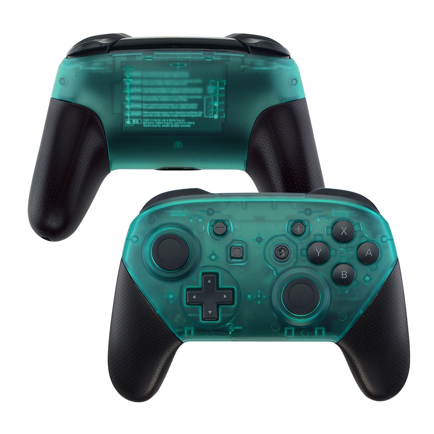 eXtremeRate Retail Emerald Green Faceplate and Backplate for Nintendo Switch Pro Controller, DIY Replacement Shell Housing Case for Nintendo Switch Pro - Controller NOT Included - MRM508