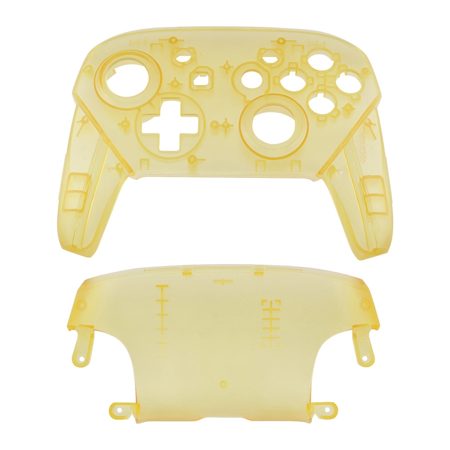 eXtremeRate Retail Amber Yellow Faceplate and Backplate for Nintendo Switch Pro Controller, DIY Replacement Shell Housing Case for Nintendo Switch Pro - Controller NOT Included - MRM509