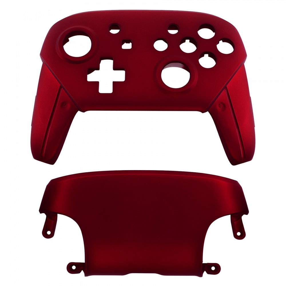 eXtremeRate Retail Red Faceplate and Backplate for Nintendo Switch Pro Controller, Soft Touch DIY Replacement Shell Housing Case for Nintendo Switch Pro - Controller NOT Included - MRP302