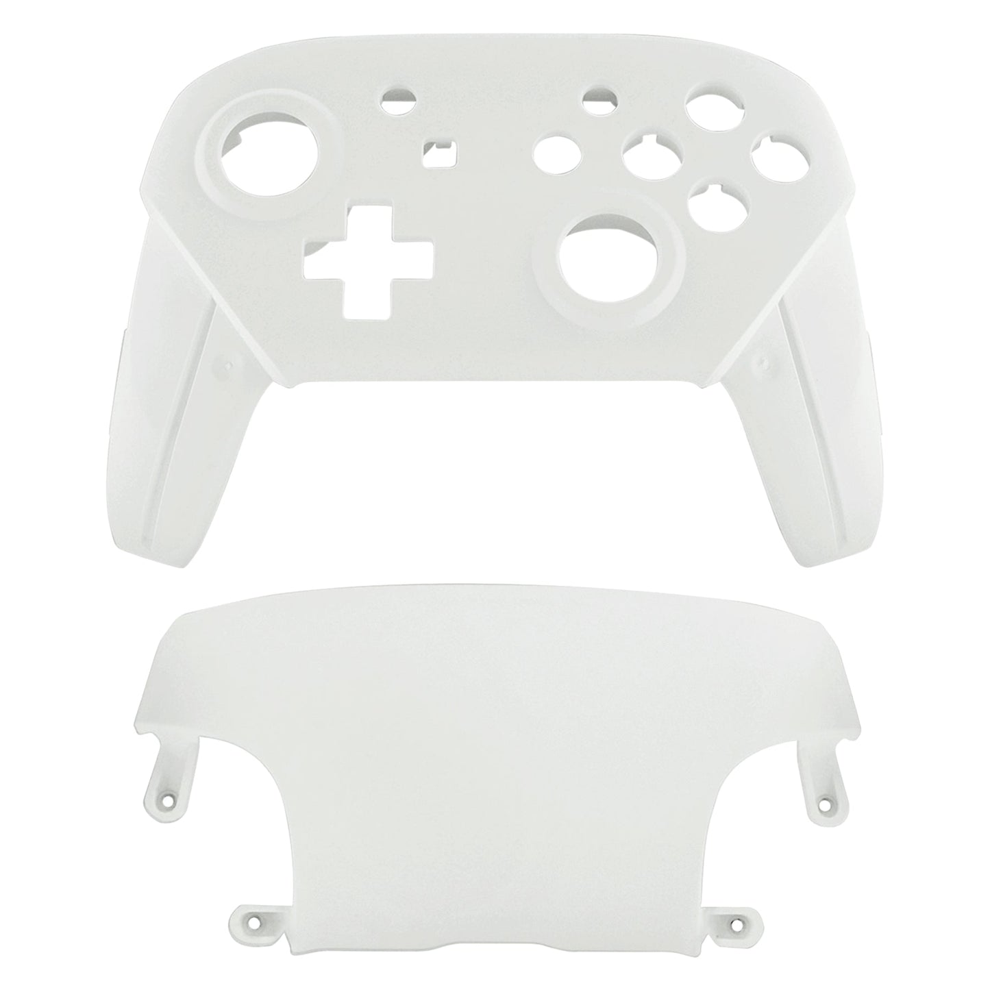 eXtremeRate Retail White Faceplate and Backplate for Nintendo Switch Pro Controller, Soft Touch DIY Replacement Shell Housing Case for Nintendo Switch Pro - Controller NOT Included - MRP306