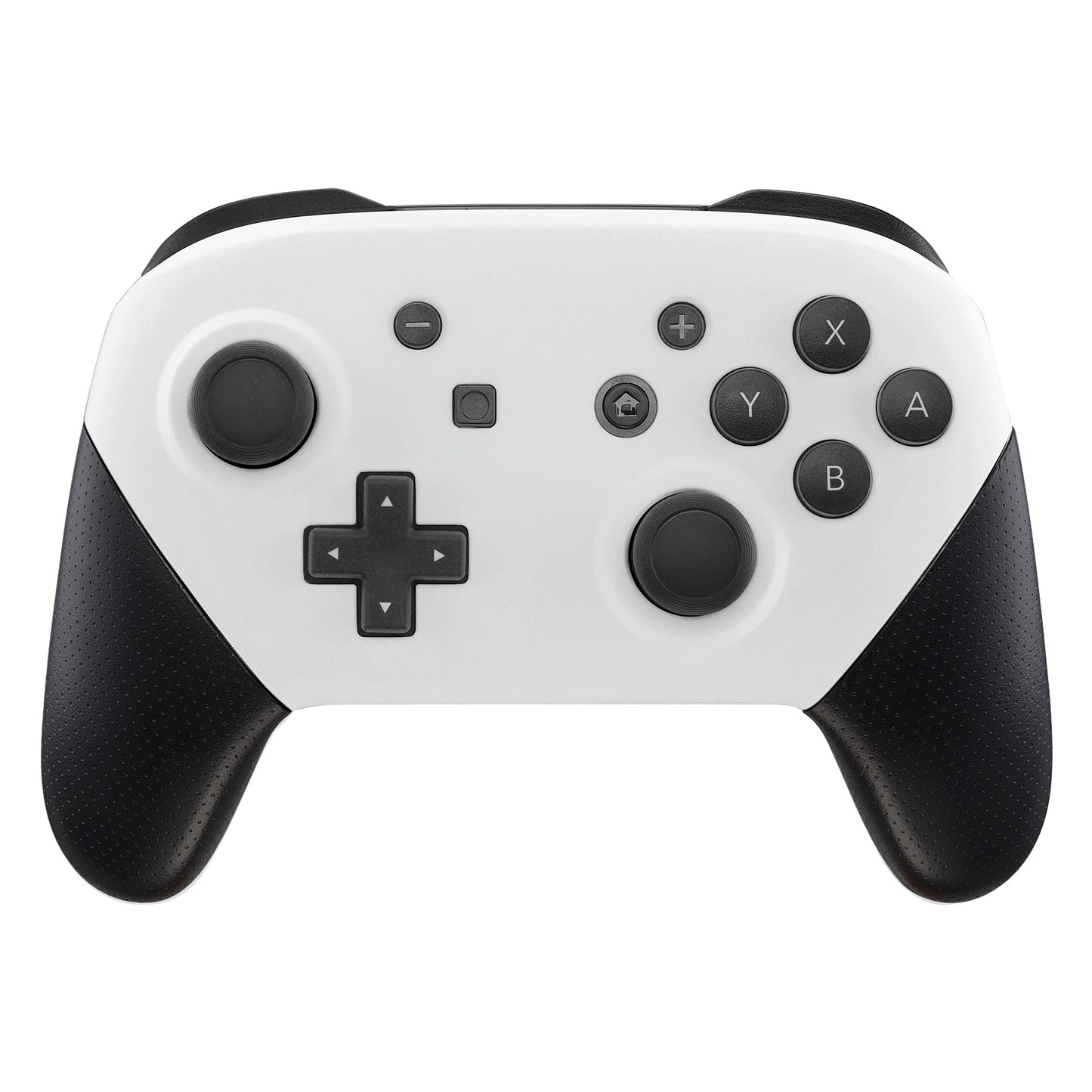 eXtremeRate Retail White Faceplate and Backplate for Nintendo Switch Pro Controller, Soft Touch DIY Replacement Shell Housing Case for Nintendo Switch Pro - Controller NOT Included - MRP306