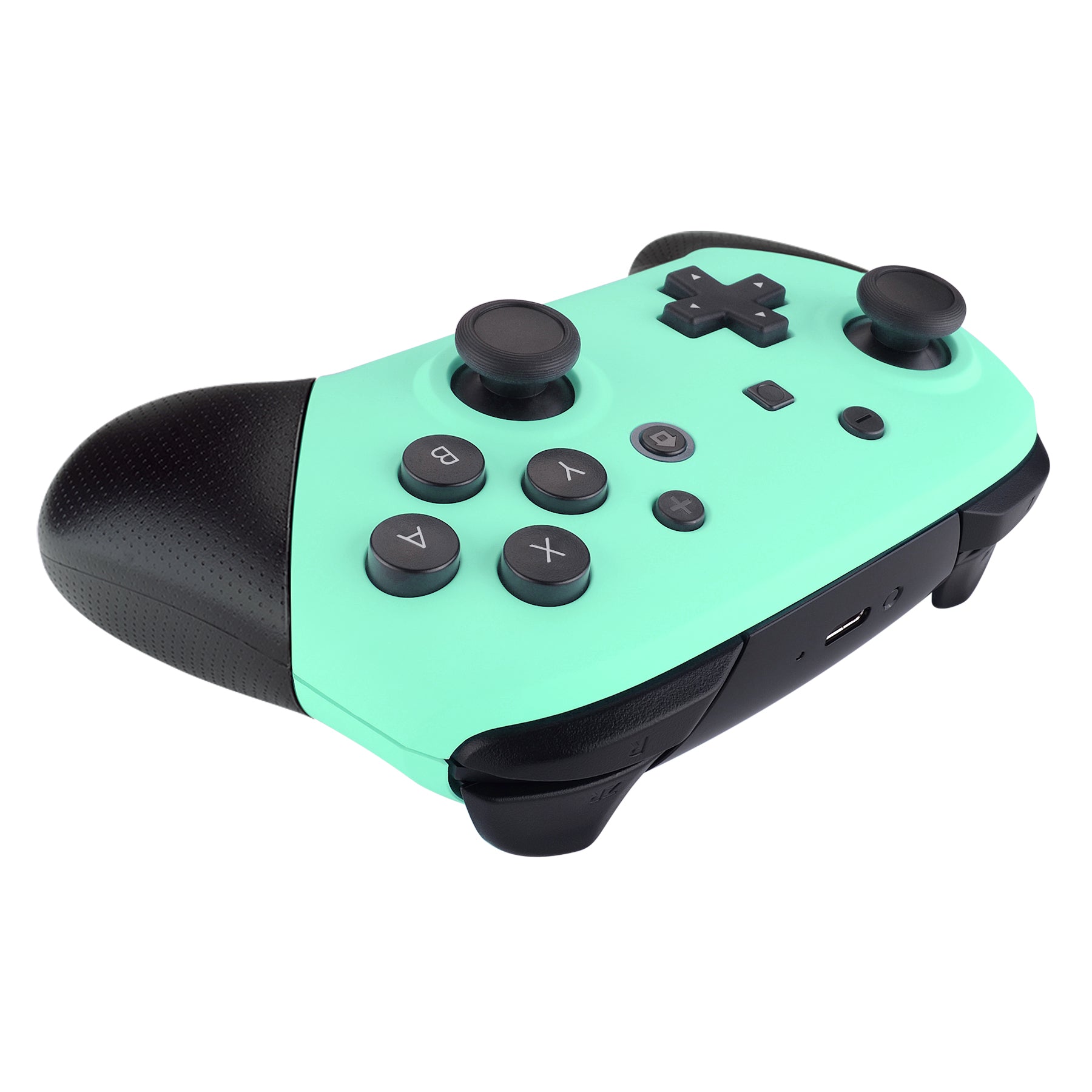 eXtremeRate Retail Mint Green Faceplate and Backplate for Nintendo Switch Pro Controller, Soft Touch DIY Replacement Shell Housing Case for Nintendo Switch Pro - Controller NOT Included - MRP309