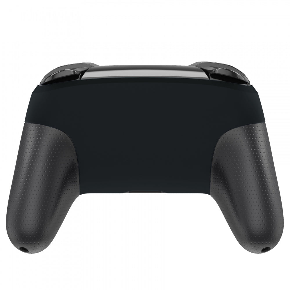 eXtremeRate Retail Black Faceplate and Backplate for Nintendo Switch Pro Controller, Soft Touch DIY Replacement Shell Housing Case for Nintendo Switch Pro - Controller NOT Included - MRP315