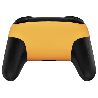 eXtremeRate Retail Caution Yellow Faceplate and Backplate for NS Switch Pro Controller, Soft Touch DIY Replacement Shell Housing Case for NS Switch Pro Controller - Controller NOT Included - MRP318