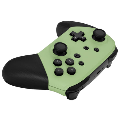 eXtremeRate Retail Matcha Green Faceplate and Backplate for NS Switch Pro Controller, Soft Touch DIY Replacement Shell Housing Case for NS Switch Pro Controller - Controller NOT Included - MRP339