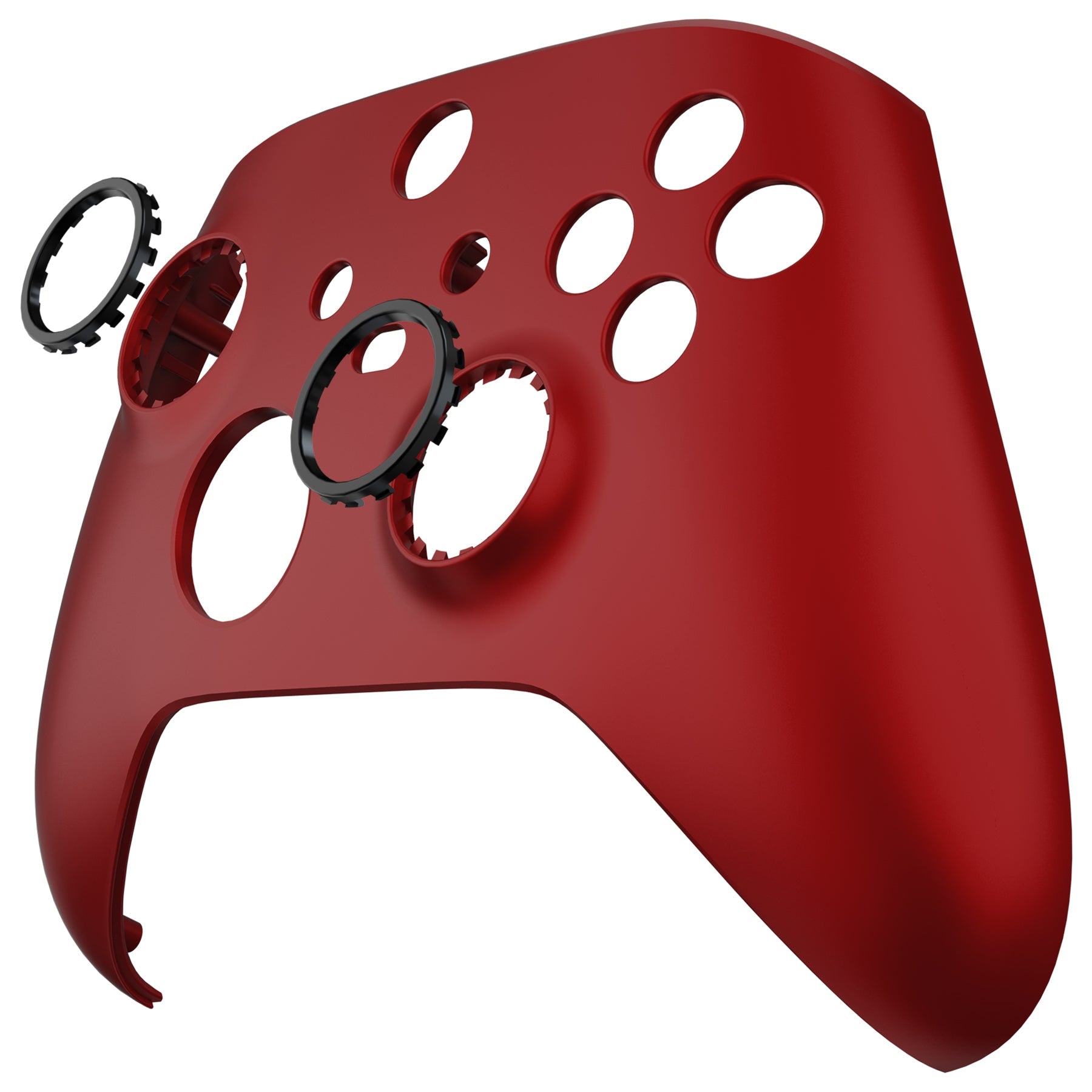 eXtremeRate Retail FaceMag Scarlet Red Magnetic Replacement Front Housing Shell for Xbox Series X & S Controller, DIY Faceplate Cover with Accent Rings for Xbox Core Controller Model 1914 - Controller NOT Included - MX3P3001