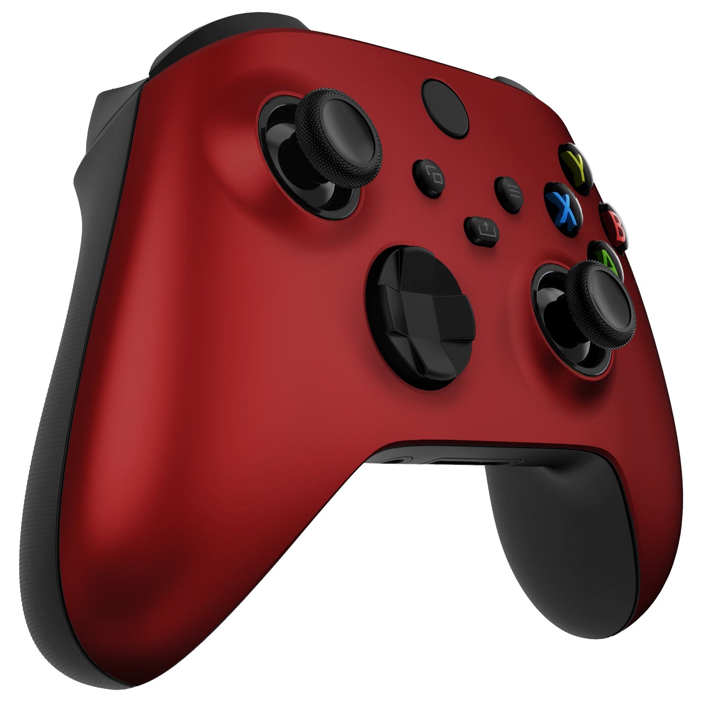 eXtremeRate Retail FaceMag Scarlet Red Magnetic Replacement Front Housing Shell for Xbox Series X & S Controller, DIY Faceplate Cover with Accent Rings for Xbox Core Controller Model 1914 - Controller NOT Included - MX3P3001