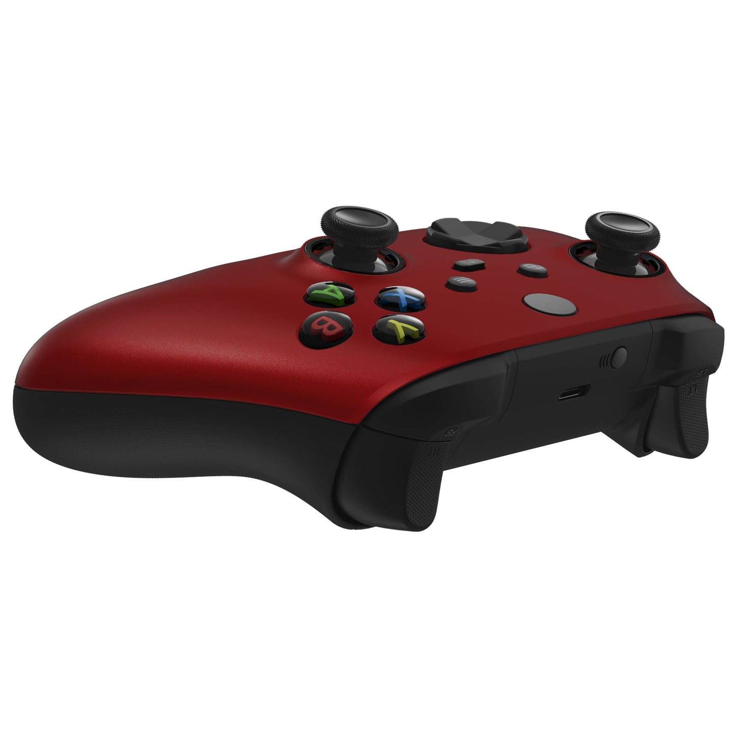 eXtremeRate Retail FaceMag Scarlet Red Magnetic Replacement Front Housing Shell for Xbox Series X & S Controller, DIY Faceplate Cover with Accent Rings for Xbox Core Controller Model 1914 - Controller NOT Included - MX3P3001