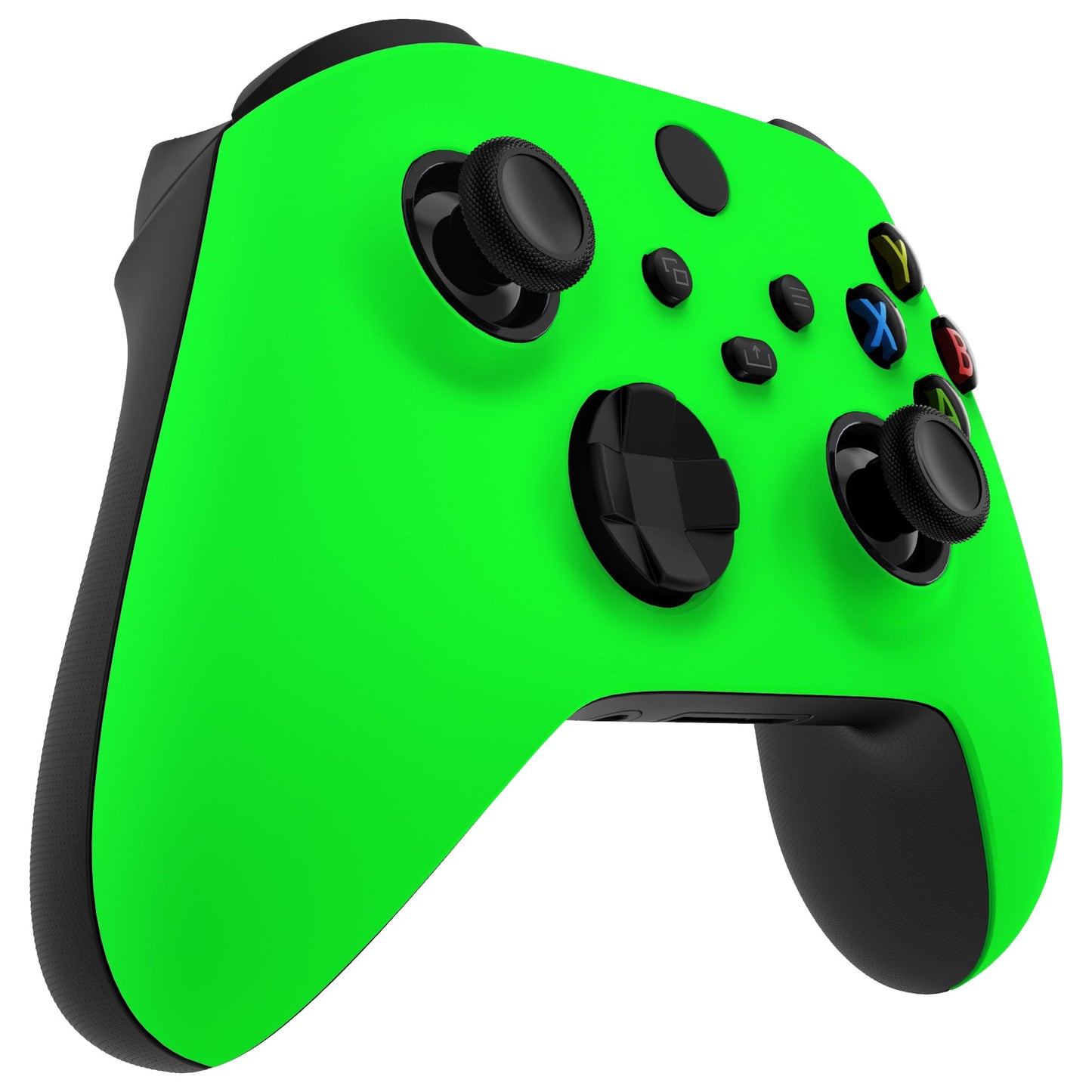 eXtremeRate Retail FaceMag Neon Green Magnetic Replacement Front Housing Shell for Xbox Series X & S Controller, DIY Faceplate Cover with Accent Rings for Xbox Core Controller Model 1914 - Controller NOT Included - MX3P3003