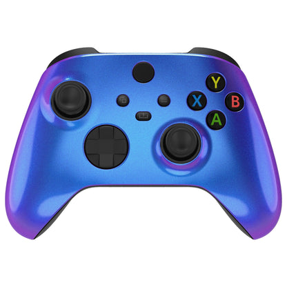 eXtremeRate Retail FaceMag Chameleon Purple Blue Magnetic Replacement Front Housing Shell for Xbox Series X & S Controller, DIY Faceplate Cover for Xbox Core Controller Model 1914 - Controller NOT Included - MX3P3005