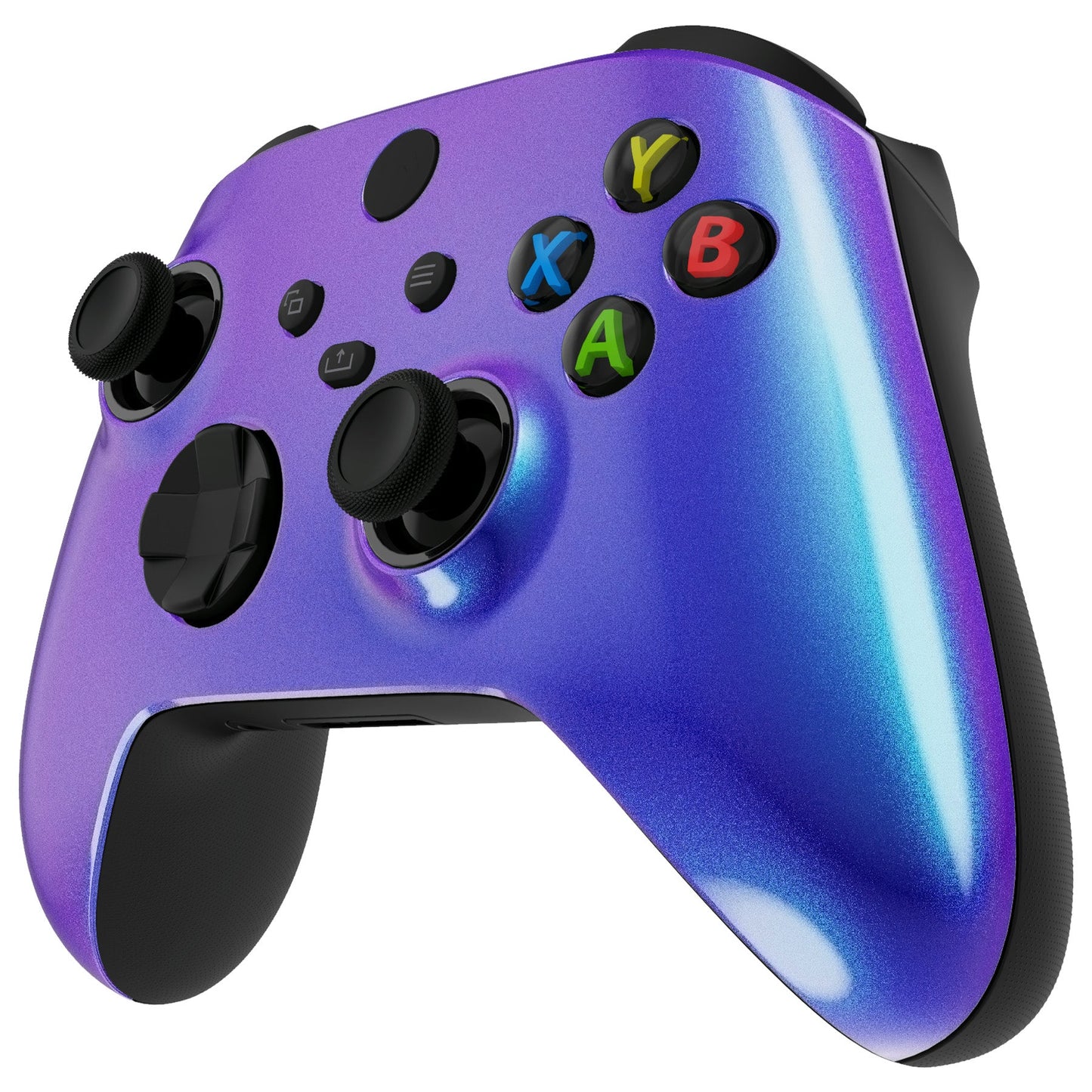 eXtremeRate Retail FaceMag Chameleon Purple Blue Magnetic Replacement Front Housing Shell for Xbox Series X & S Controller, DIY Faceplate Cover for Xbox Core Controller Model 1914 - Controller NOT Included - MX3P3005