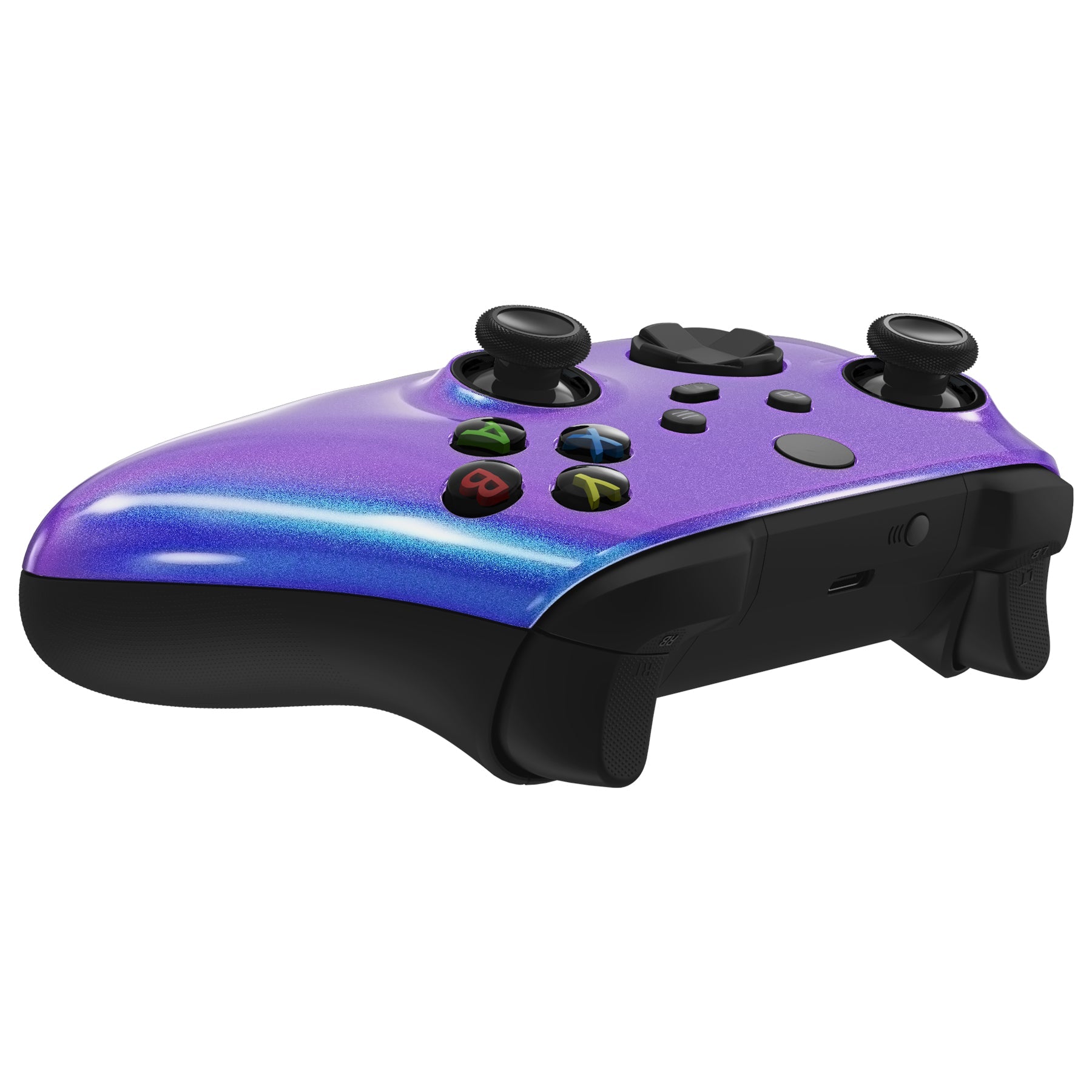 eXtremeRate Retail FaceMag Chameleon Purple Blue Magnetic Replacement Front Housing Shell for Xbox Series X & S Controller, DIY Faceplate Cover for Xbox Core Controller Model 1914 - Controller NOT Included - MX3P3005