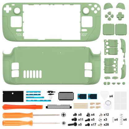 eXtremeRate Retail Matcha Green Custom Full Set Shell with Buttons for Steam Deck Console