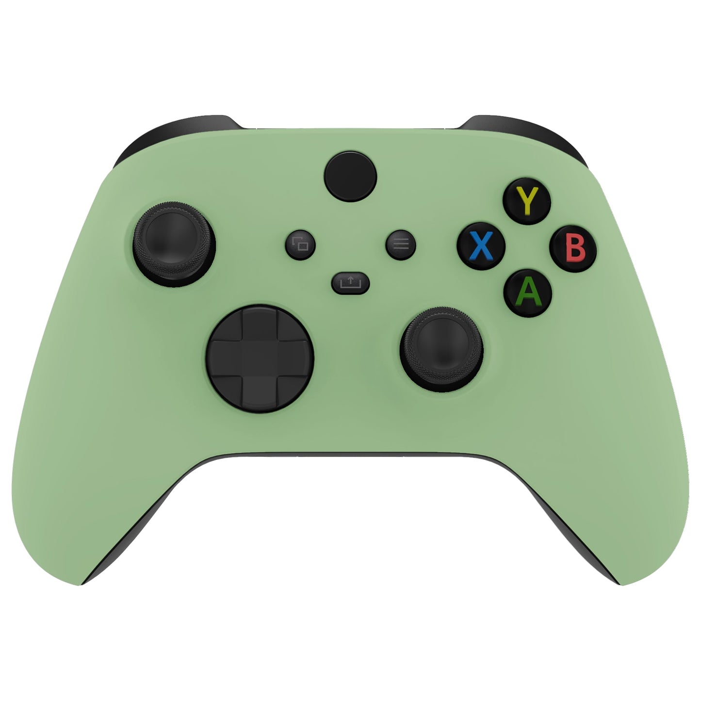 eXtremeRate Retail Soft Touch Matcha Green Replacement Handles Shell for Xbox Series X Controller, Custom Side Rails Panels Front Housing Shell Faceplate for Xbox Series S Controller - Controller NOT Included - ZX3P317