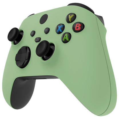 eXtremeRate Retail Soft Touch Matcha Green Replacement Handles Shell for Xbox Series X Controller, Custom Side Rails Panels Front Housing Shell Faceplate for Xbox Series S Controller - Controller NOT Included - ZX3P317