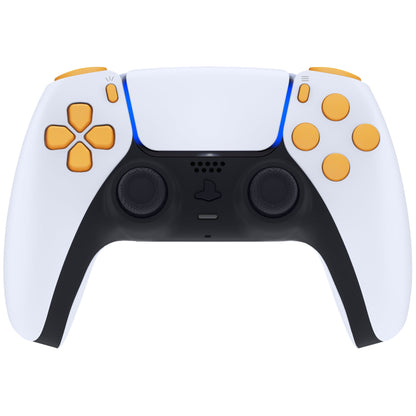 eXtremeRate Replacement Full Set Buttons Compatible with PS5 Controller BDM-030/040 - Caution Yellow eXtremeRate