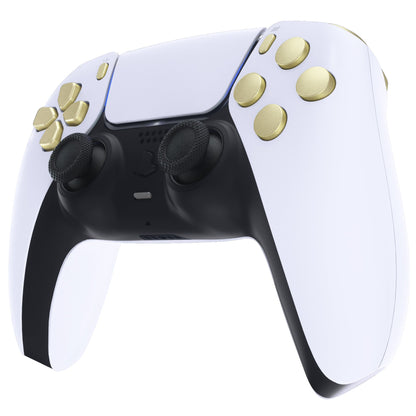 eXtremeRate Replacement Full Set Buttons Compatible with PS5 Controller BDM-030/040 - Metallic Champagne Gold eXtremeRate