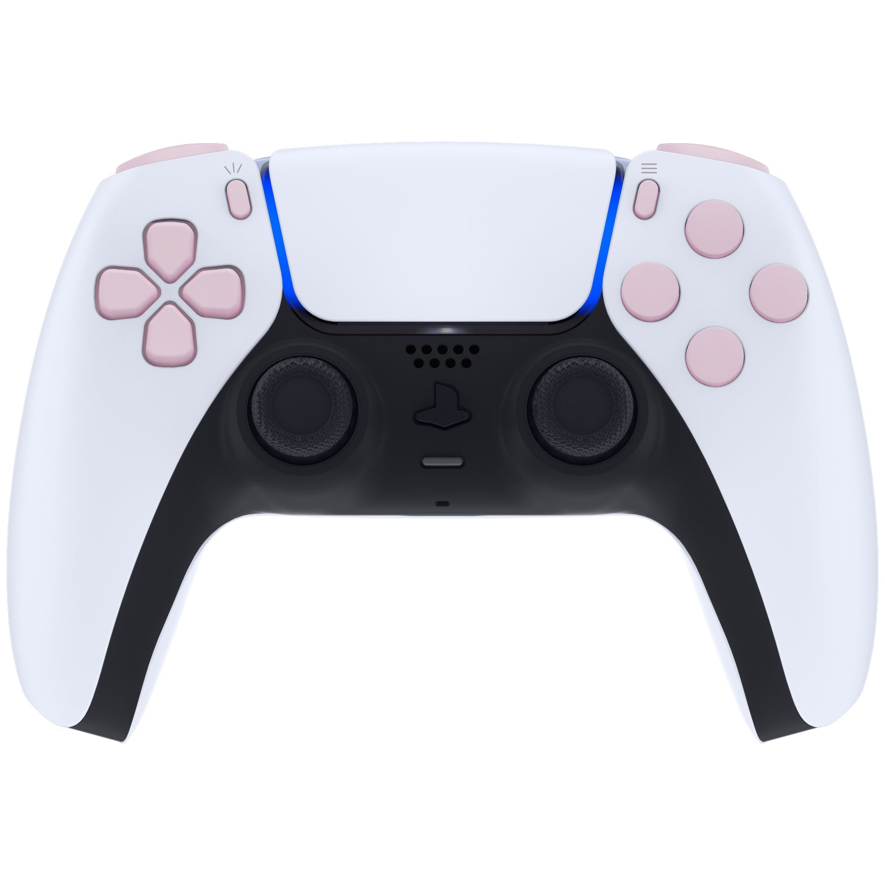 eXtremeRate Replacement Full Set Buttons Compatible with PS5 Controller BDM-030/040 - Cherry Blossoms Pink eXtremeRate