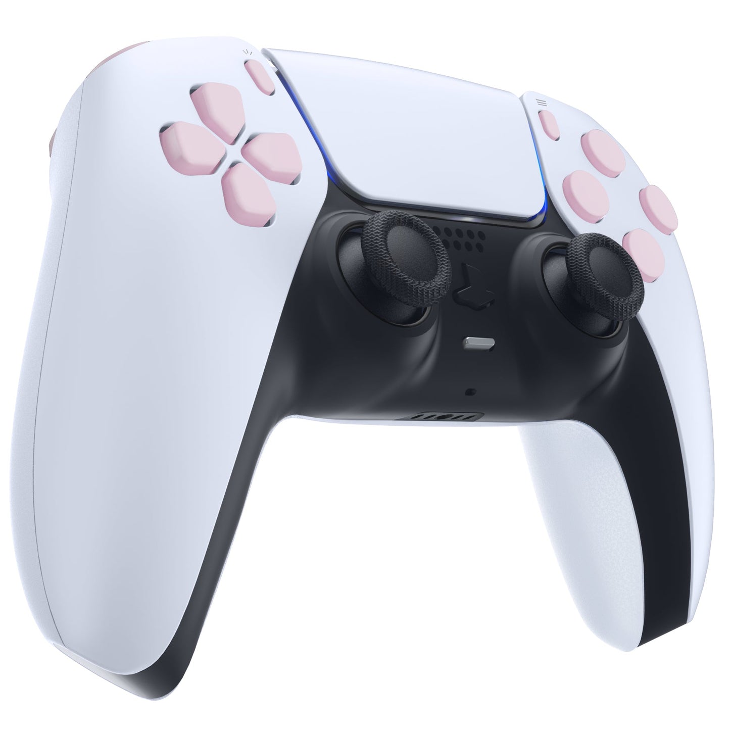 eXtremeRate Replacement Full Set Buttons Compatible with PS5 Controller BDM-030/040 - Cherry Blossoms Pink eXtremeRate