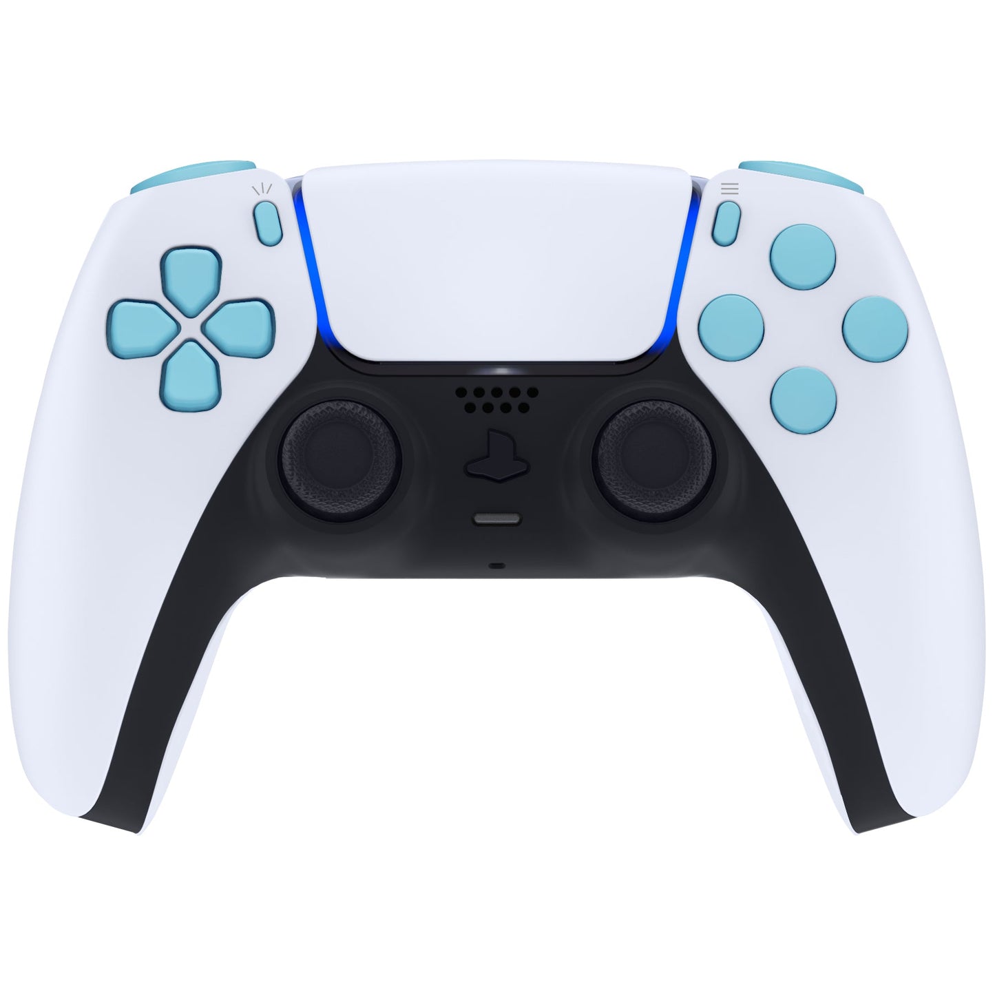 eXtremeRate Replacement Full Set Buttons Compatible with PS5 Controller BDM-030/040 - Heaven Blue eXtremeRate