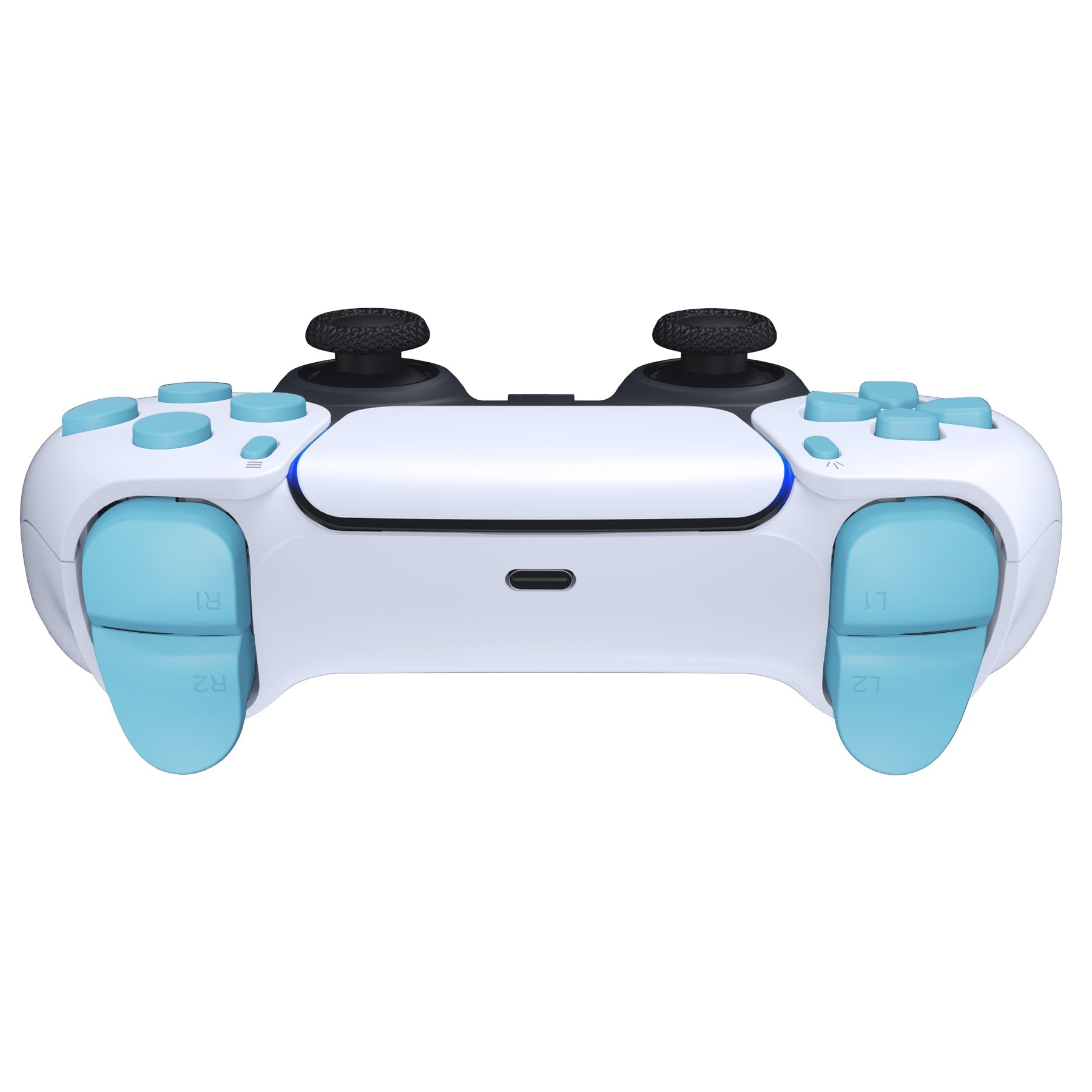 eXtremeRate Replacement Full Set Buttons Compatible with PS5 Controller BDM-030/040 - Heaven Blue eXtremeRate