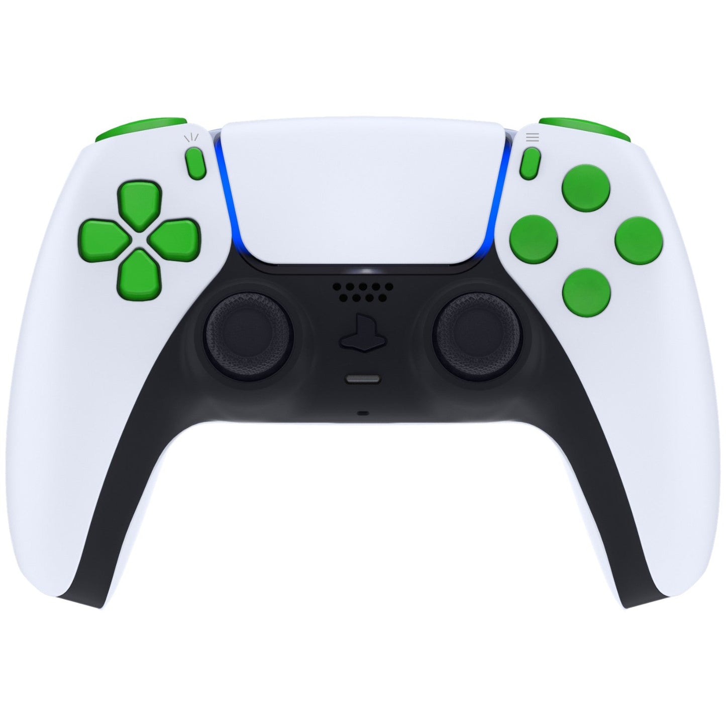 eXtremeRate Replacement Full Set Buttons Compatible with PS5 Controller BDM-030/040 - Green eXtremeRate