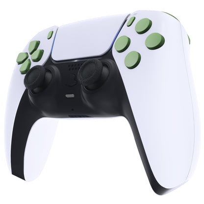 eXtremeRate Replacement Full Set Buttons Compatible with PS5 Controller BDM-030/040 - Matcha Green eXtremeRate