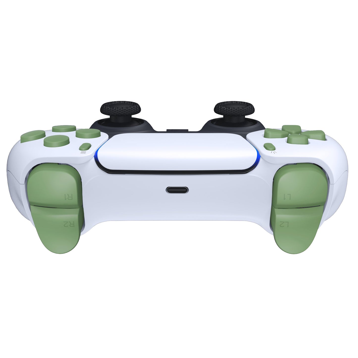 eXtremeRate Replacement Full Set Buttons Compatible with PS5 Controller BDM-030/040 - Matcha Green eXtremeRate