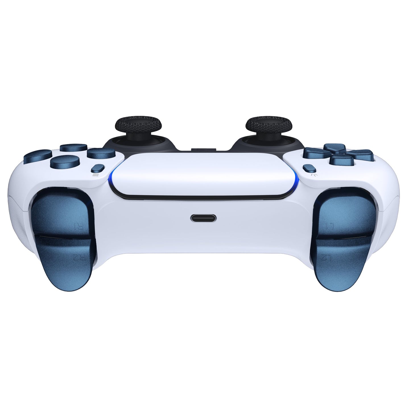 eXtremeRate Replacement Full Set Buttons Compatible with PS5 Controller BDM-030/040 - Metallic Regal Blue eXtremeRate