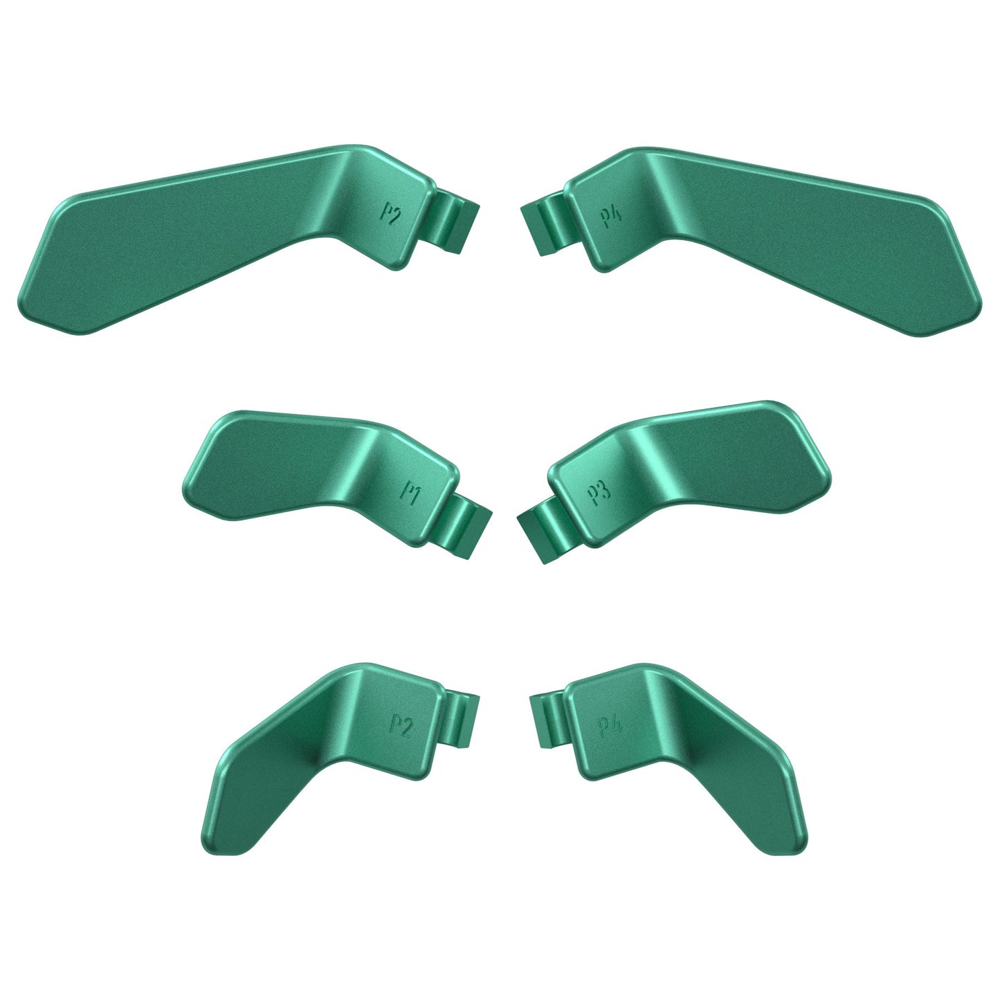 eXtremeRate Retail Metalic Aqua Green 6in1 Replacement Interchangeable Swift Back Paddles for Xbox One Elite & Elite Series 2 Controller