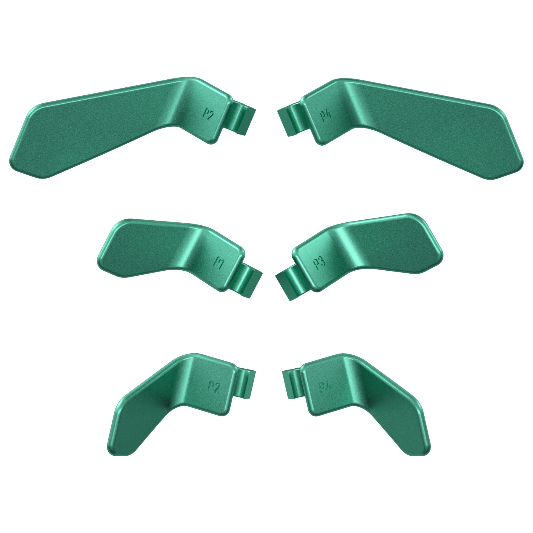 eXtremeRate Retail Metalic Aqua Green 6in1 Replacement Interchangeable Swift Back Paddles for Xbox One Elite & Elite Series 2 Controller