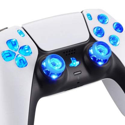 eXtremeRate Retail Multi-Colors Luminated Buttons DTF V3 LED Kit for PS5 Controller BDM-030 - Clear