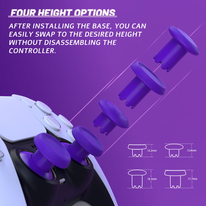 eXtremeRate ThumbsGear V3 Swappable Ergonomic Thumbsticks for PS5 & PS4 Controllers (Purple)
