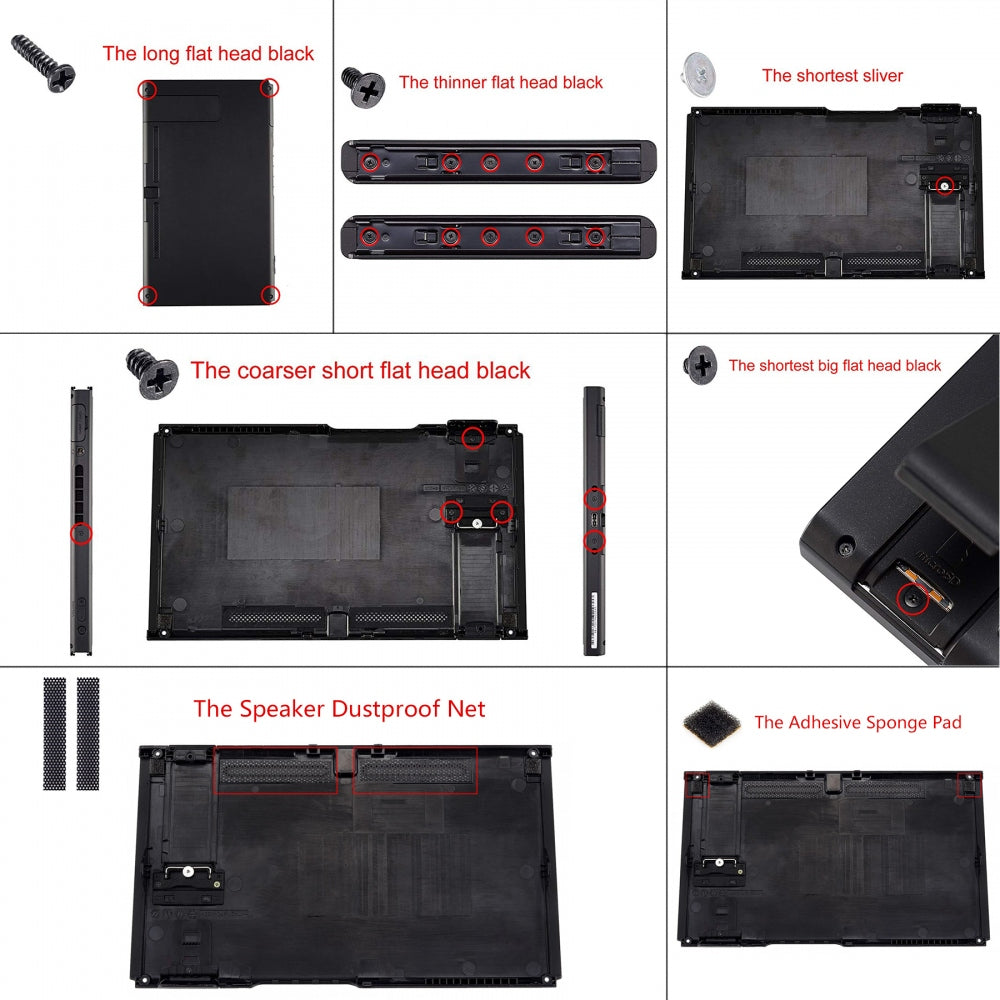 eXtremeRate Retail Transparent Clear Green Console Back Plate DIY Replacement Housing Shell Case for Nintendo Switch Console with Kickstand - JoyCon Shell NOT Included - ZM503